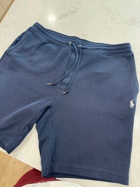 Ralph Lauren Navy Drawstring Cotton Polo Shorts Men’s XL